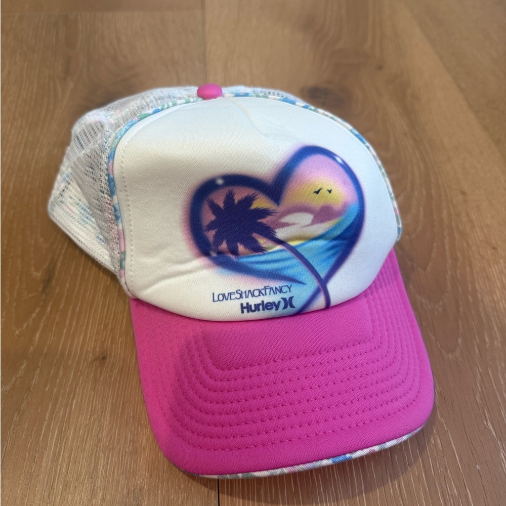 LoveShackFancy Hurley Floral Trucker Hat